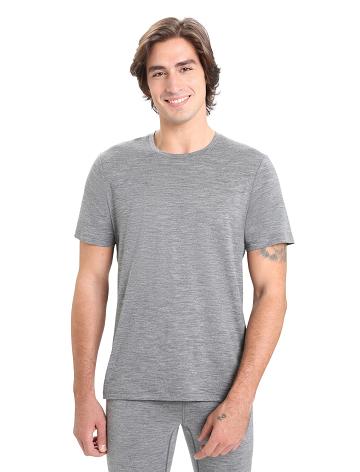 Gritstone Heather Icebreaker Merino Tech Lite II Short Sleeve Tee Men's T Shirts | AU 1168KORI